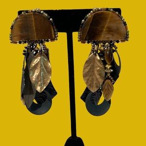 Chipita Vintage Dangle Clip On 80’s Earrings